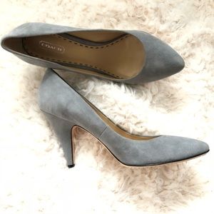 Coach Suede Gray Heels 👠